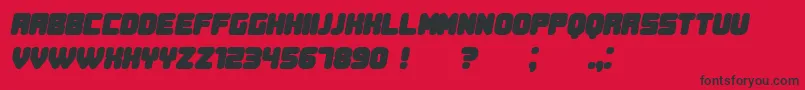 フォントDurationBook Bold Italic – 赤い背景に黒い文字