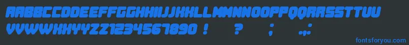 DurationBook Bold Italic Font – Blue Fonts on Black Background