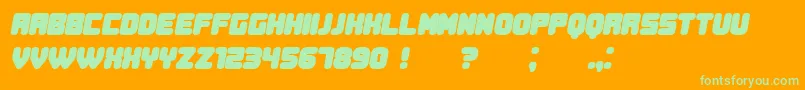 フォントDurationBook Bold Italic – オレンジの背景に緑のフォント