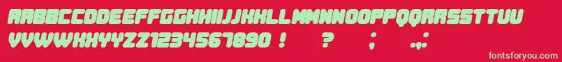 DurationBook Bold Italic Font – Green Fonts on Red Background