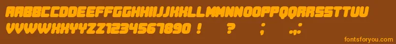 DurationBook Bold Italic Font – Orange Fonts on Brown Background