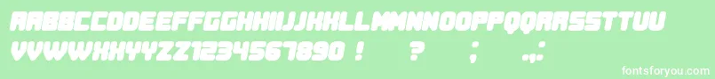 DurationBook Bold Italic Font – White Fonts on Green Background