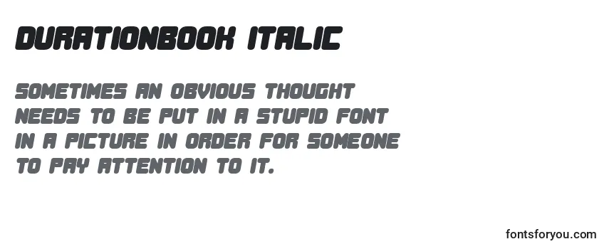 DurationBook Italic Font