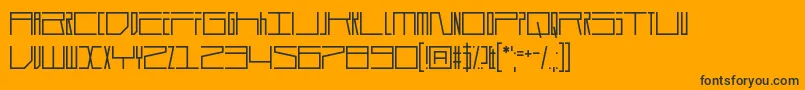 Шрифт Durmstrong – чёрные шрифты на оранжевом фоне