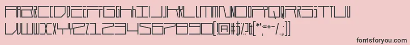 フォントDurmstrong – ピンクの背景に黒い文字