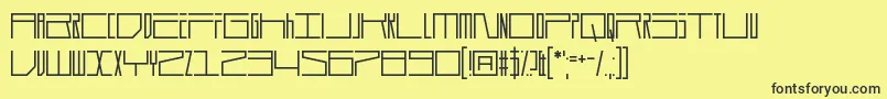 フォントDurmstrong – 黒い文字の黄色い背景