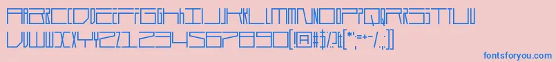 フォントDurmstrong – ピンクの背景に青い文字