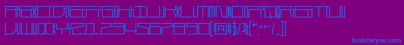 Durmstrong Font – Blue Fonts on Purple Background