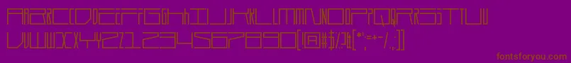 フォントDurmstrong – 紫色の背景に茶色のフォント