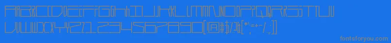 Durmstrong Font – Gray Fonts on Blue Background