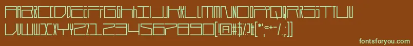Шрифт Durmstrong – зелёные шрифты на коричневом фоне