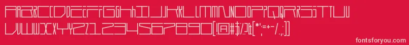 Durmstrong Font – Pink Fonts on Red Background