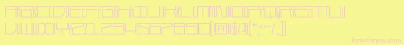フォントDurmstrong – ピンクのフォント、黄色の背景