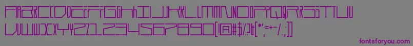 Шрифт Durmstrong – фиолетовые шрифты на сером фоне
