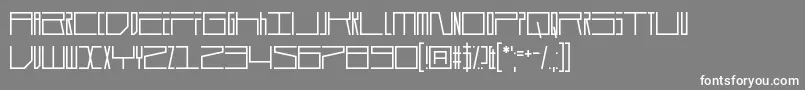 フォントDurmstrong – 灰色の背景に白い文字