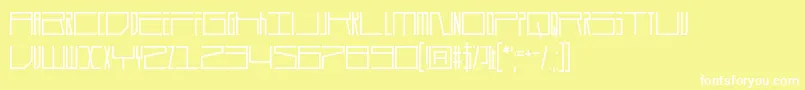 フォントDurmstrong – 黄色い背景に白い文字