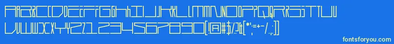 Durmstrong Font – Yellow Fonts on Blue Background