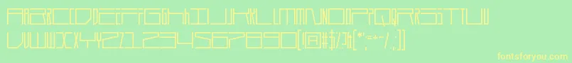 Durmstrong-fontti – keltaiset fontit vihreällä taustalla