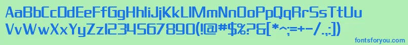 SfTheraminGothic Font – Blue Fonts on Green Background