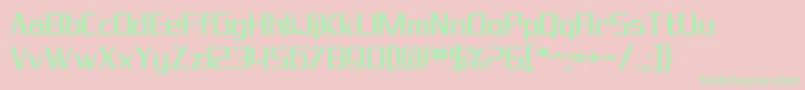 SfTheraminGothic Font – Green Fonts on Pink Background