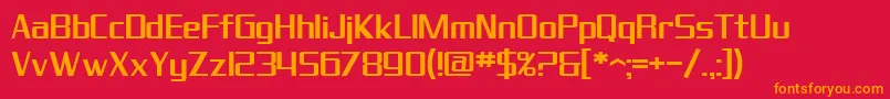SfTheraminGothic Font – Orange Fonts on Red Background