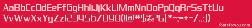 SfTheraminGothic Font – Pink Fonts on Red Background