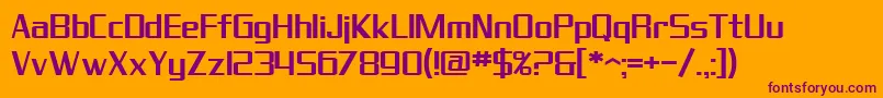 SfTheraminGothic Font – Purple Fonts on Orange Background