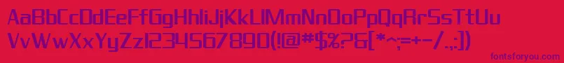 SfTheraminGothic Font – Purple Fonts on Red Background