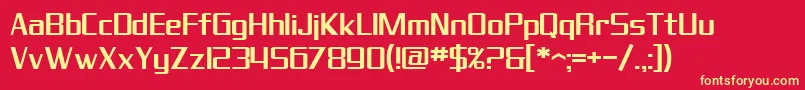 SfTheraminGothic Font – Yellow Fonts on Red Background