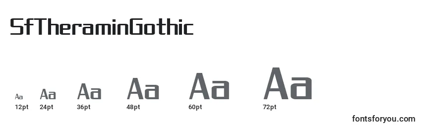 Größen der Schriftart SfTheraminGothic