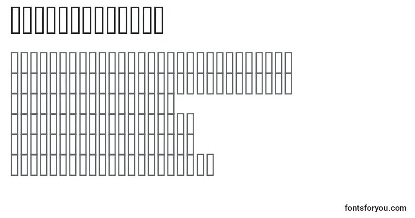 Schriftart DustDemonBold (125640) – Alphabet, Zahlen, spezielle Symbole