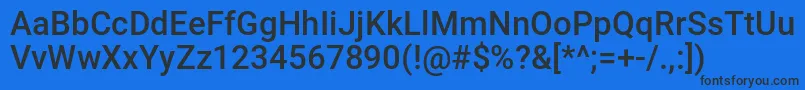 DustHomeManMedium Font – Black Fonts on Blue Background