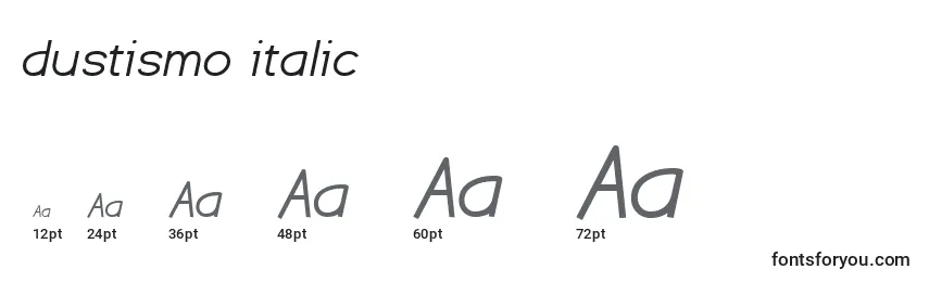 Dustismo italic Font Sizes