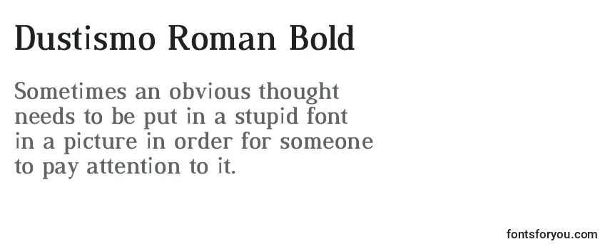 Reseña de la fuente Dustismo Roman Bold