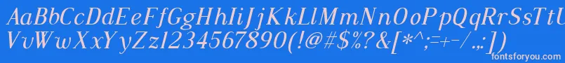 fuente Dustismo Roman Italic – Fuentes Rosadas Sobre Fondo Azul