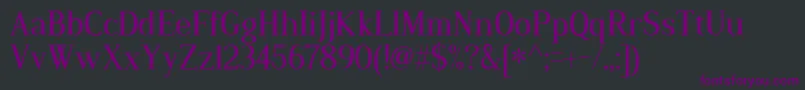 Dustismo Roman Font – Purple Fonts on Black Background
