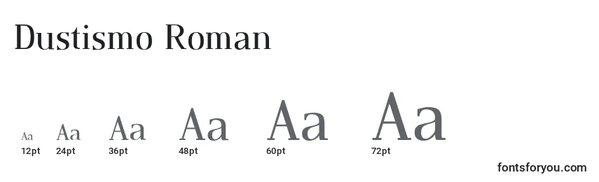Размеры шрифта Dustismo Roman