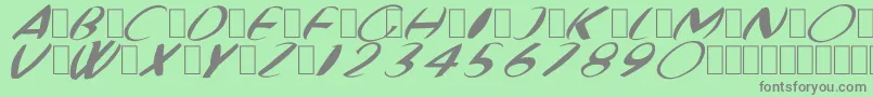 En savoir plus sur la police FatBoyVeryRoundItalic Police FatBoyVeryRoundItalic – polices grises sur fond vert