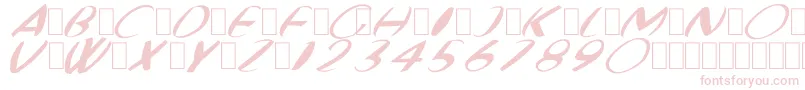 FatBoyVeryRoundItalic-fontti – vaaleanpunaiset fontit