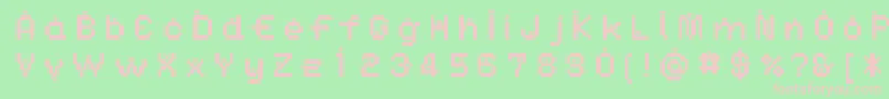 DustmonstersMedium Font – Pink Fonts on Green Background