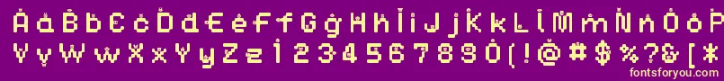 DustmonstersMedium Font – Yellow Fonts on Purple Background