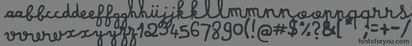 dusty matchbox Font – Black Fonts on Gray Background
