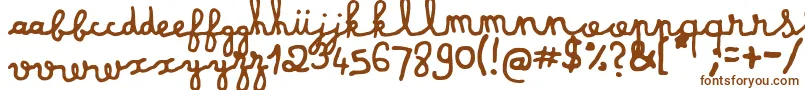 Шрифт dusty matchbox – коричневые шрифты на белом фоне