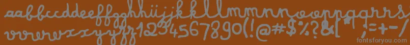 Шрифт dusty matchbox – серые шрифты на коричневом фоне