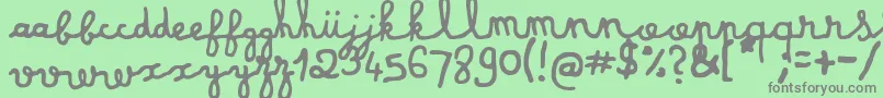 dusty matchbox Font – Gray Fonts on Green Background