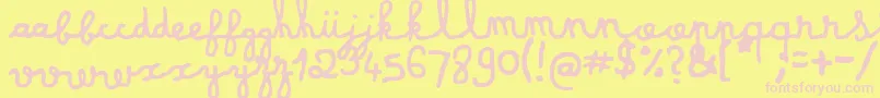 Шрифт dusty matchbox – розовые шрифты на жёлтом фоне