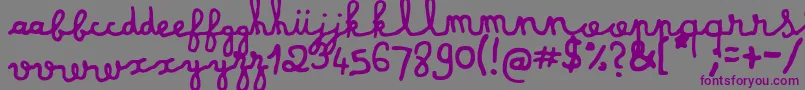 dusty matchbox Font – Purple Fonts on Gray Background