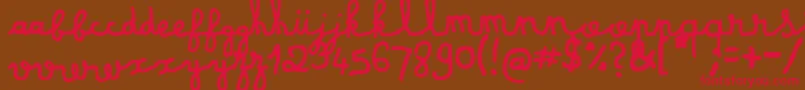 dusty matchbox Font – Red Fonts on Brown Background