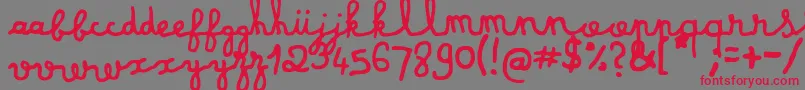 dusty matchbox Font – Red Fonts on Gray Background