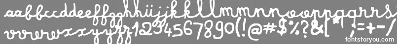 dusty matchbox Font – White Fonts on Gray Background